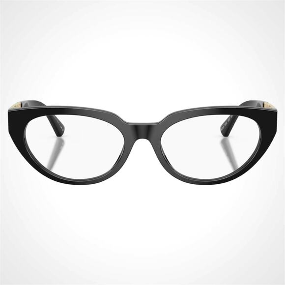 New VERSACE Glasses Black Cat Eye Eyeglasses Gold Rx-able main image 6